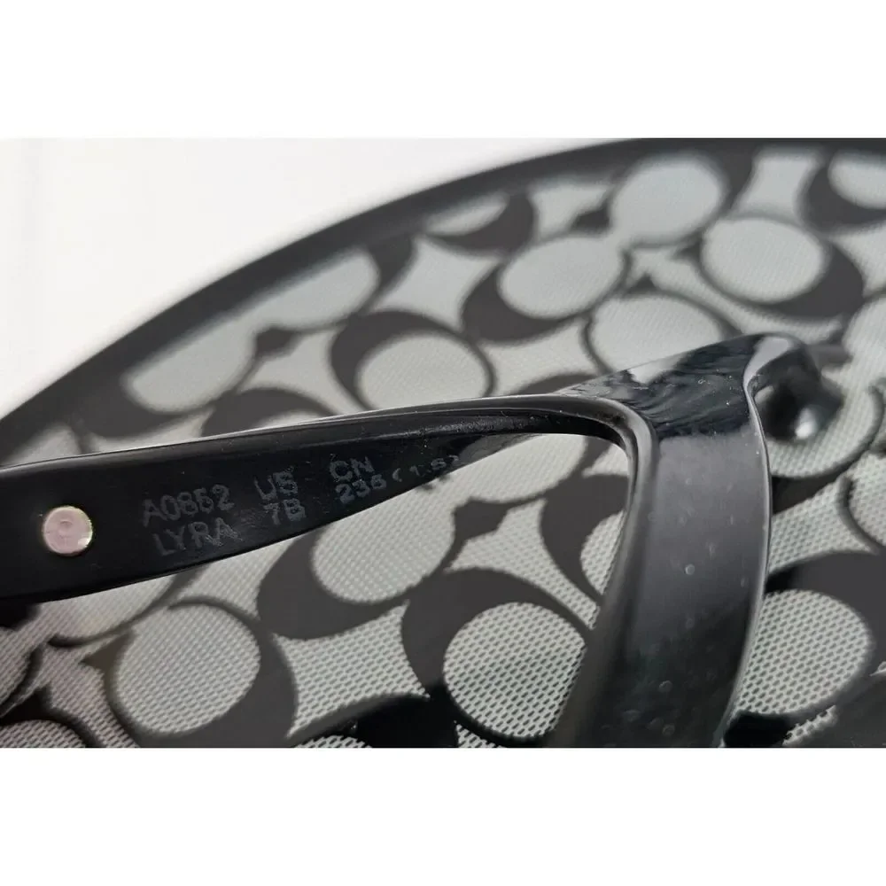 Coach Lyra Women's 7B Black Jelly Embellished Signature Logo Flip Flops Sandals - Picture 8 of 10